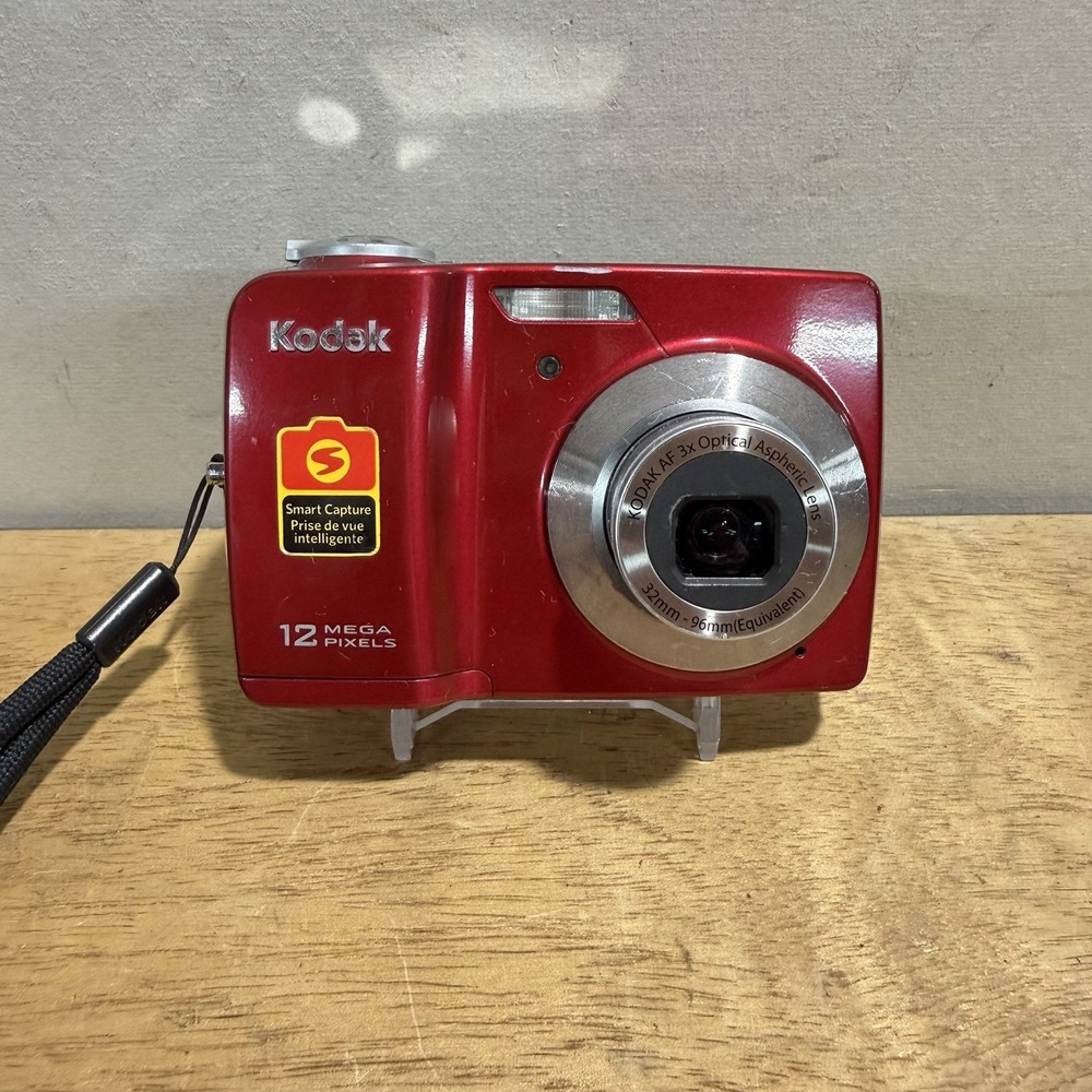 Kodak EasyShare C182 Compact Digital Camera 12.2MP 3x Zoom Red Tested Y2K CB